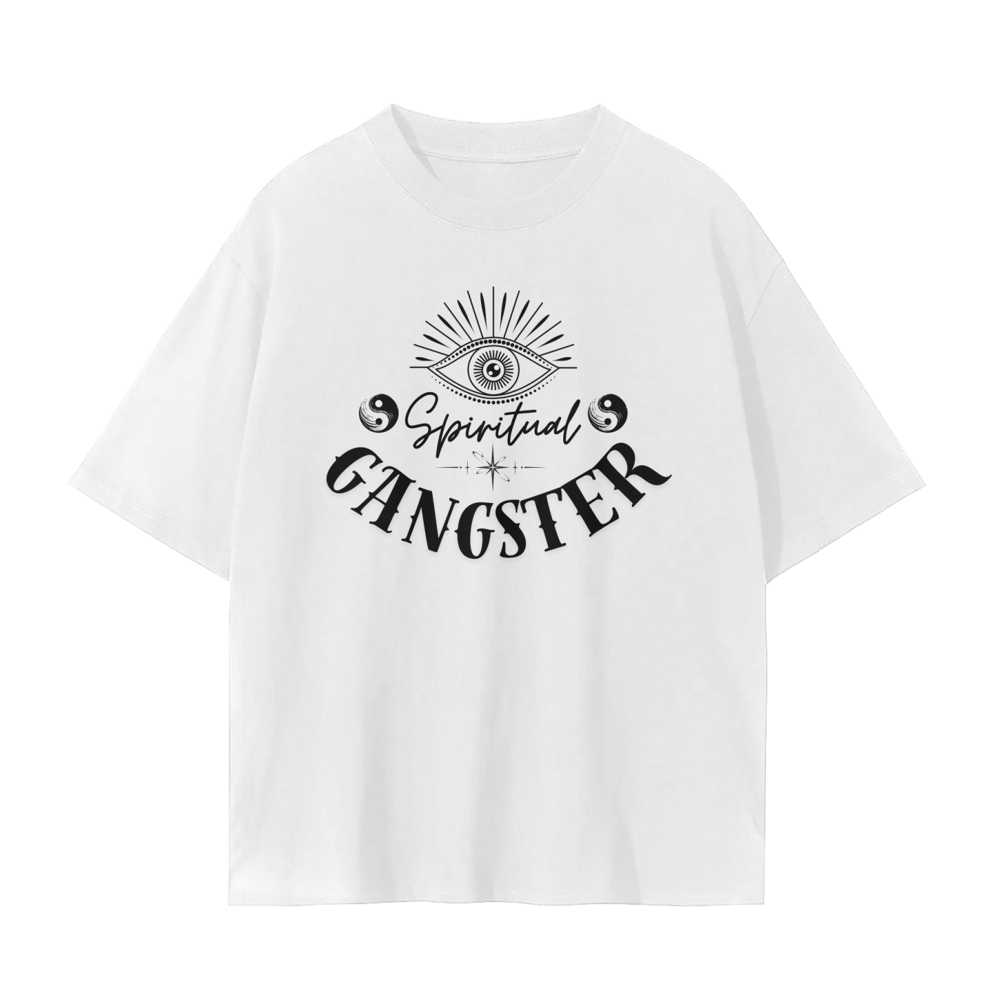 'Spiritual Gangster' Unisex Basic Tee- Black Print