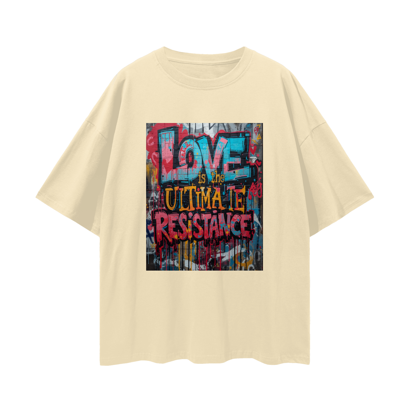 'Love Is The Ultimate Resistance' Unisex Loose Drop Shoulder Tee
