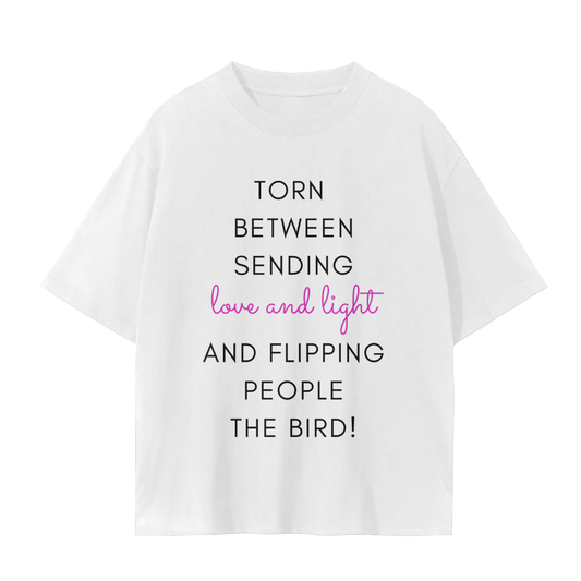 'Sending Love & Light' Unisex Basic Tee- Black Print