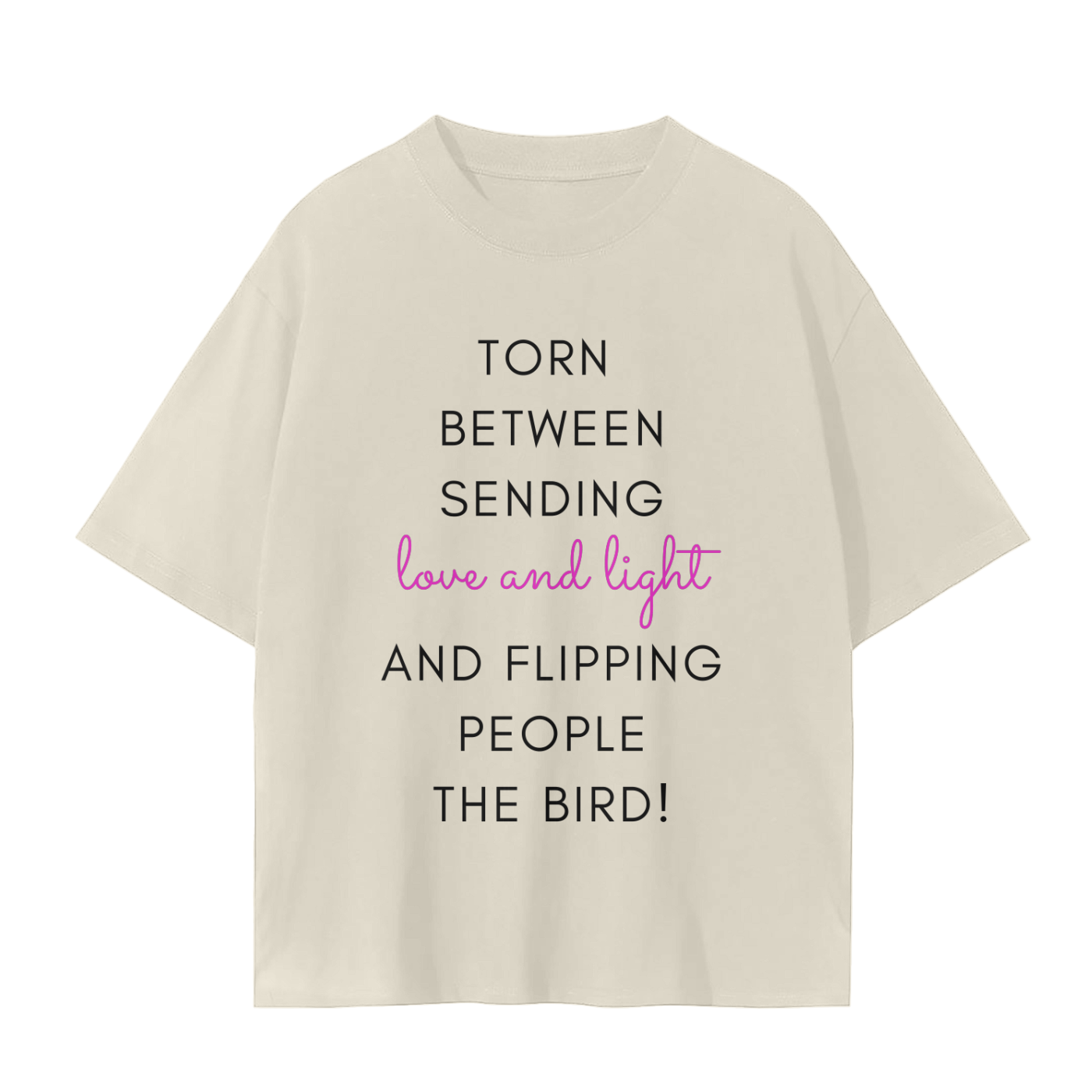 'Sending Love & Light' Unisex Basic Tee- Black Print