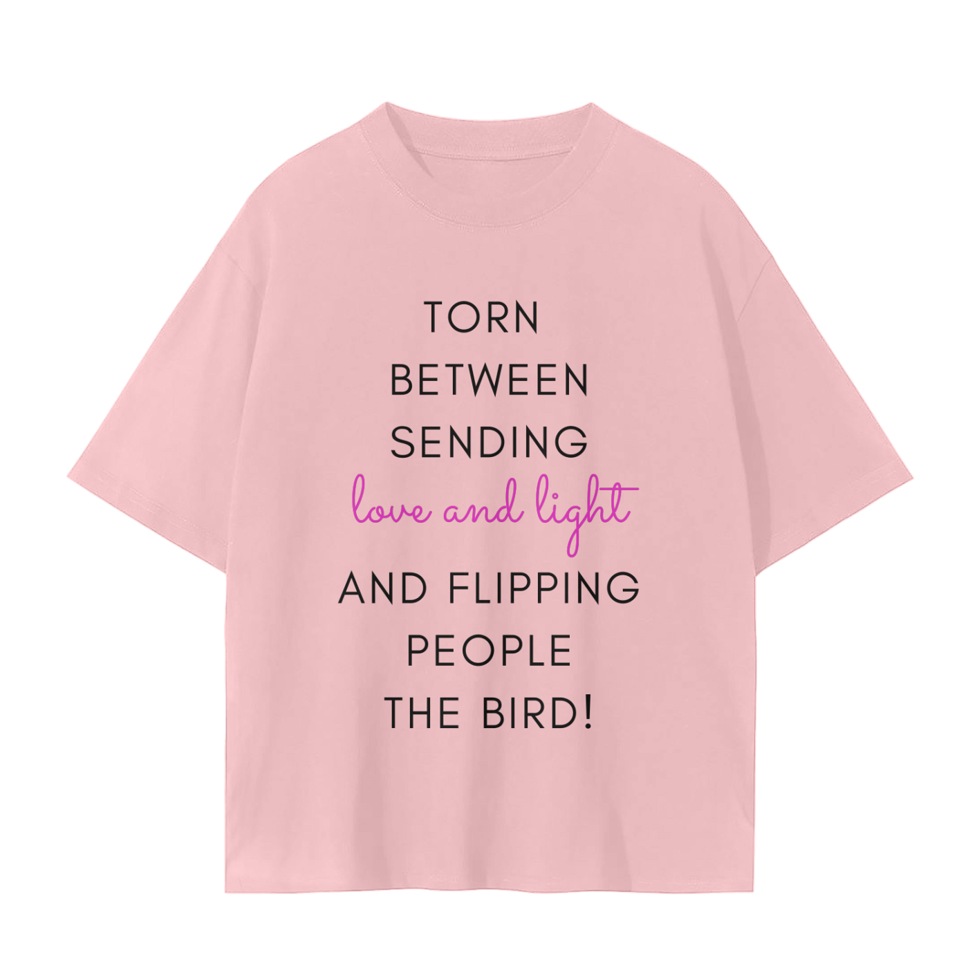 'Sending Love & Light' Unisex Basic Tee- Black Print