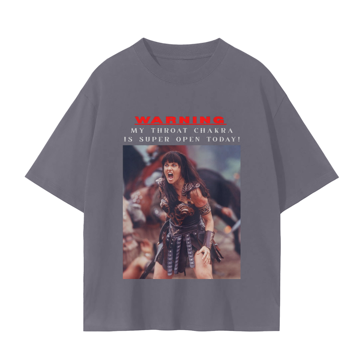 'Xena' Unisex Basic Tee- White Print