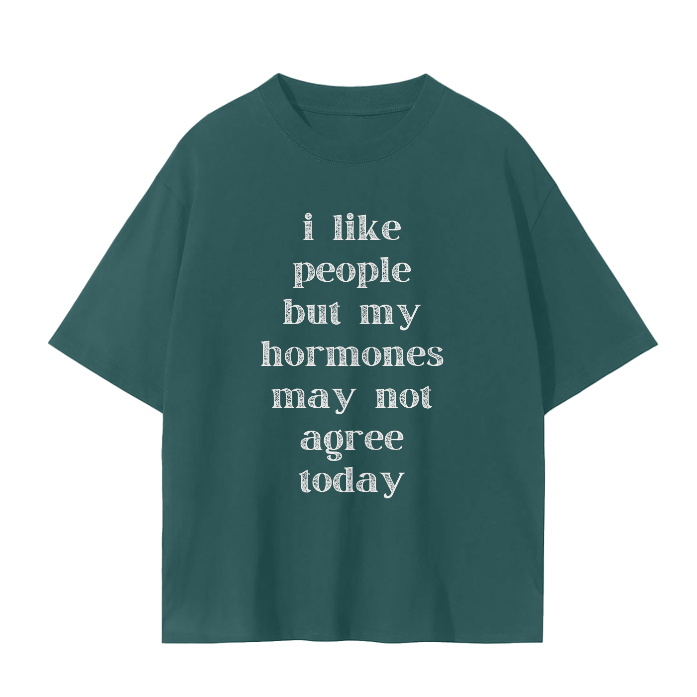 'Hormones...' Unisex Basic Tee- White Print