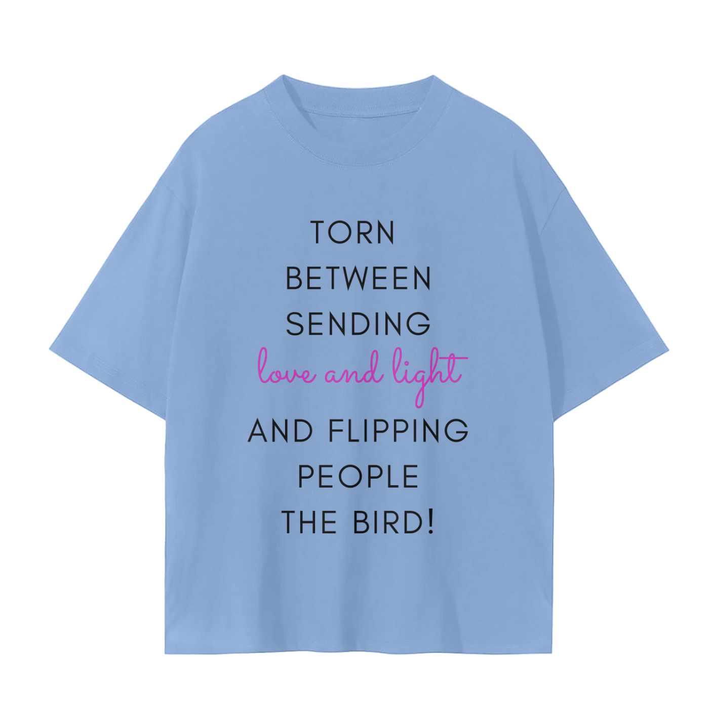 'Sending Love & Light' Unisex Basic Tee- Black Print