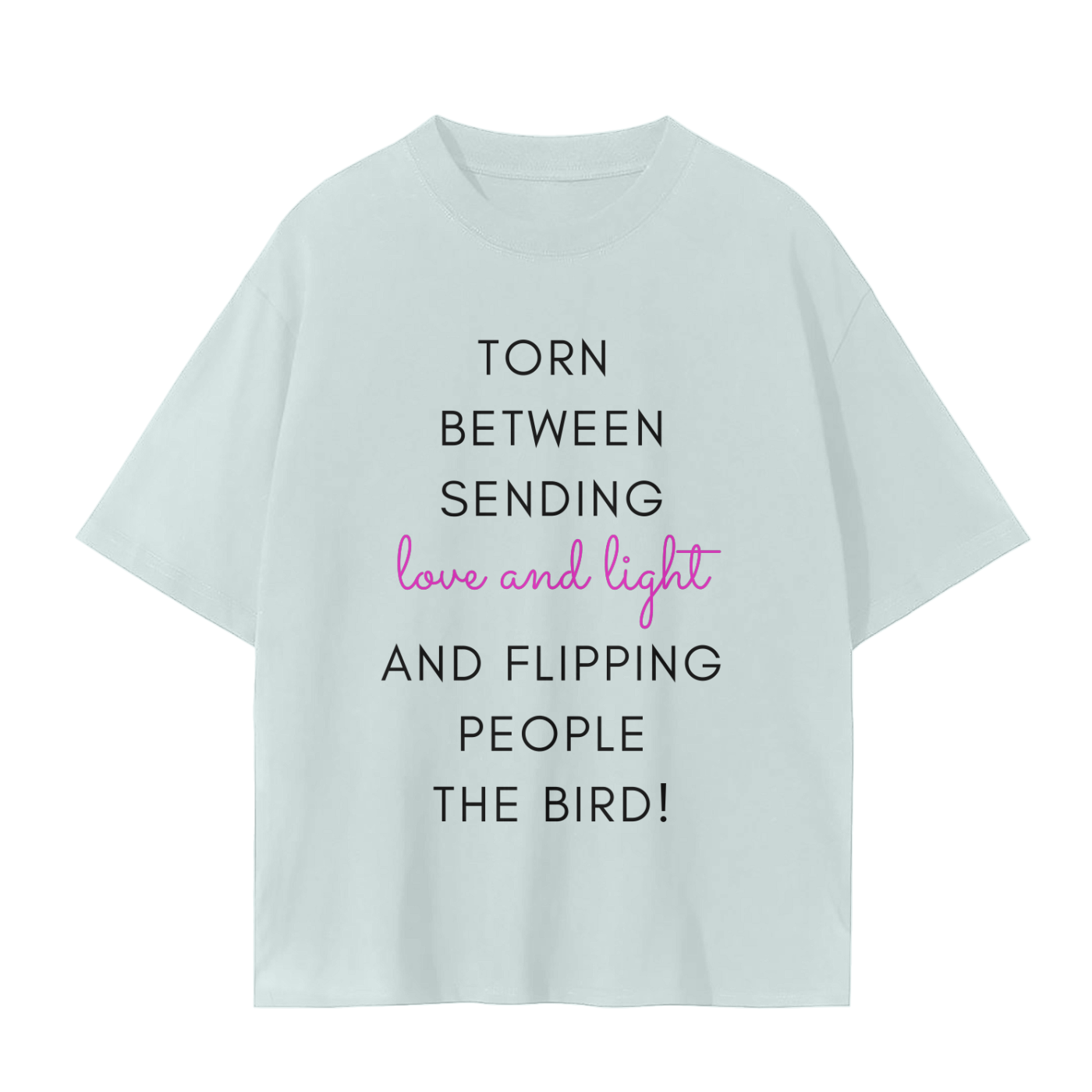 'Sending Love & Light' Unisex Basic Tee- Black Print