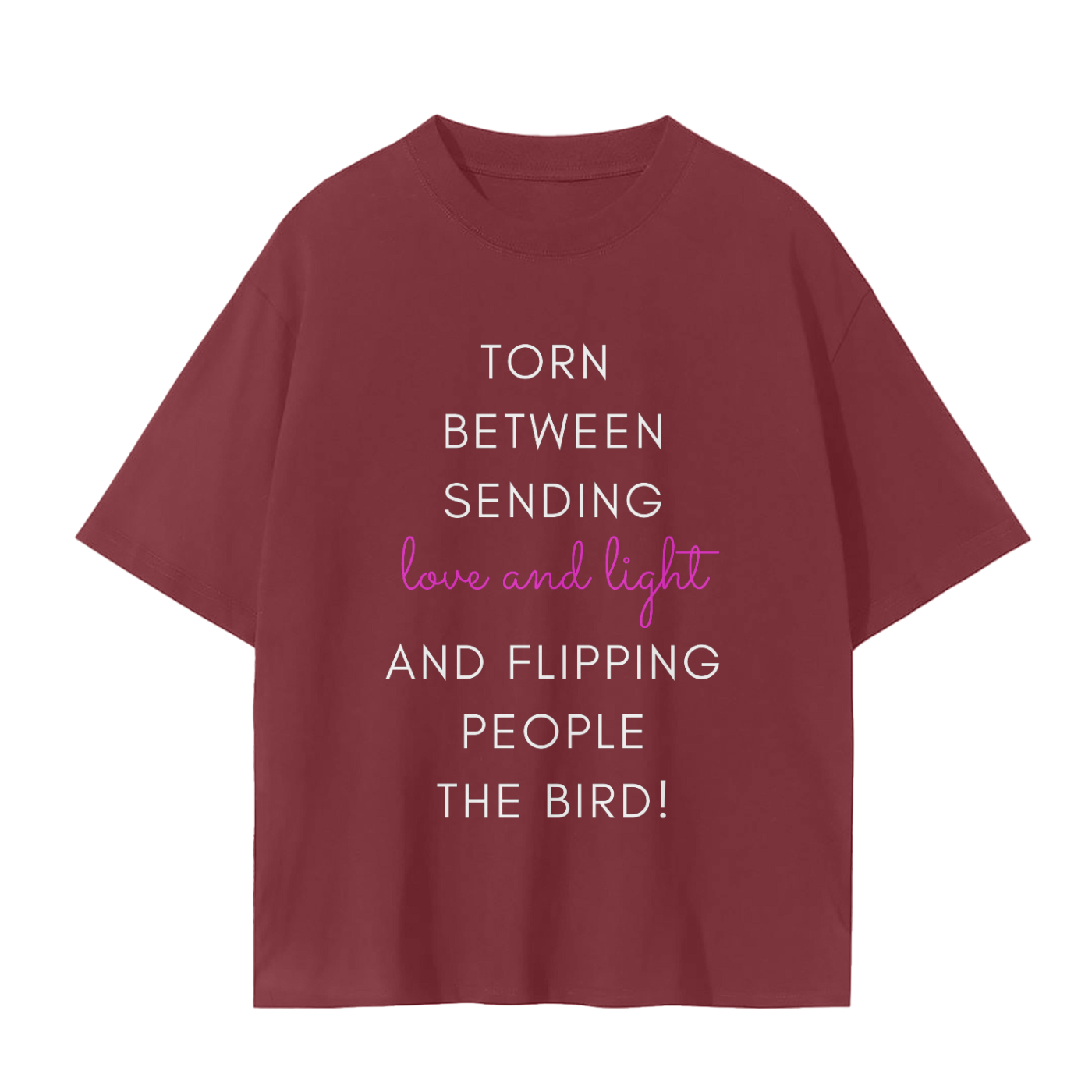 'Sending Love & Light' Unisex Basic Tee- White Print
