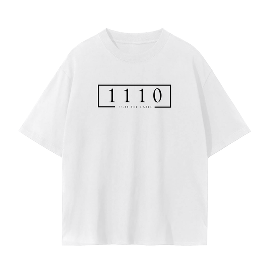 '1110 Angel Number' Unisex Basic Tee- Black Print