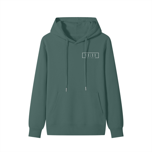 '11:11 THE LABEL' Classic Hoodie- Small White Print