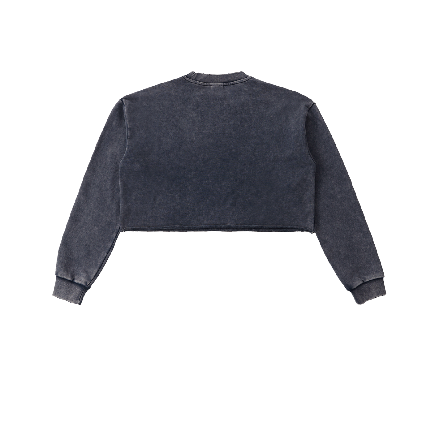 'I Like People About As Much...' Dark Snow Washed Cropped Sweatshirt