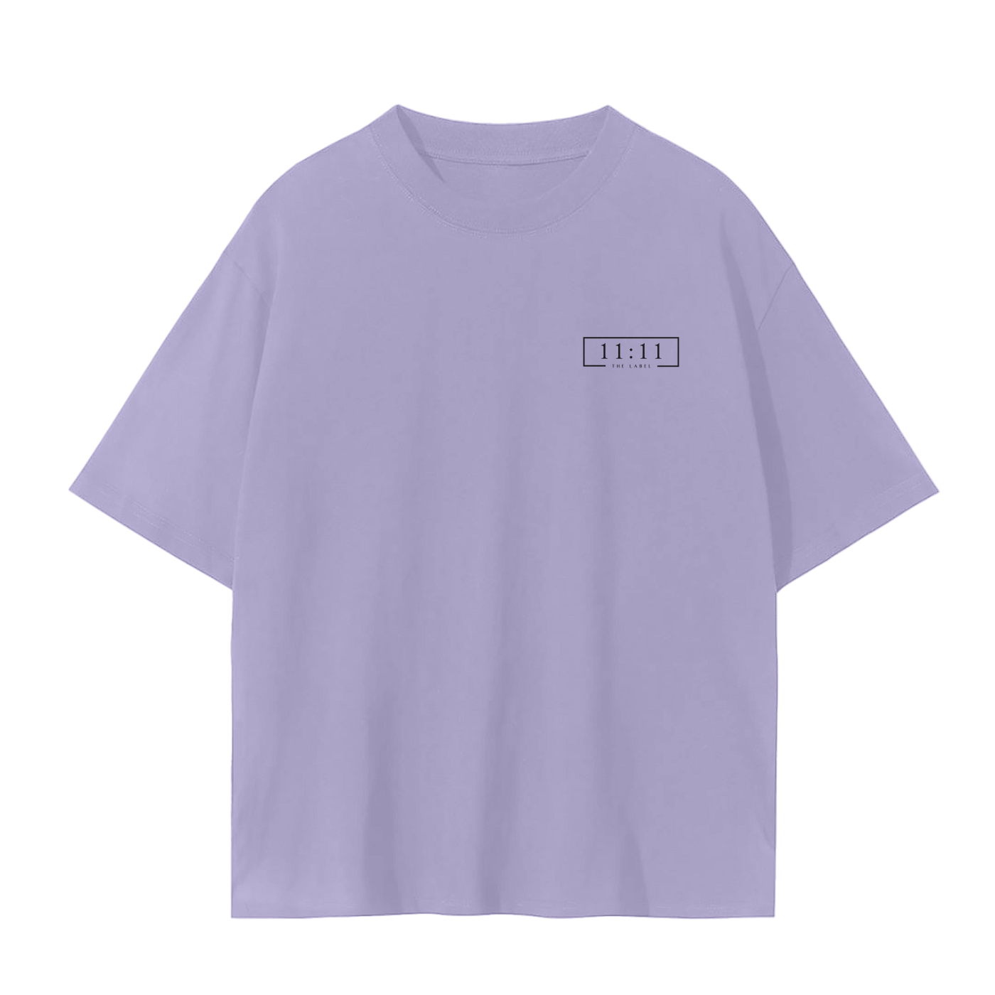 '11:11 THE LABEL' Front Pocket Black Print Unisex Basic Tee