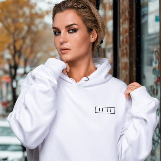 '11:11 THE LABEL' Classic Hoodie- Small Black Print