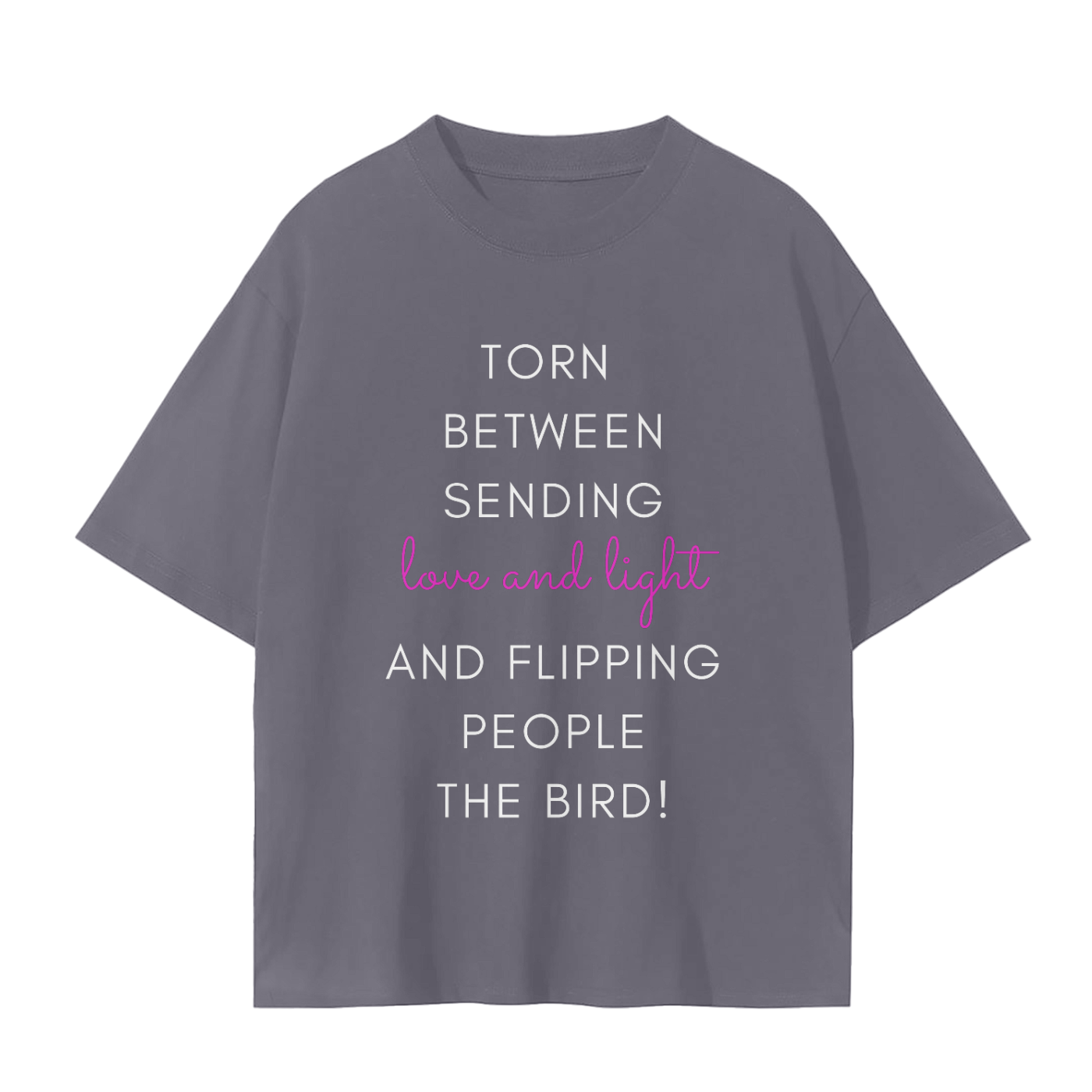 'Sending Love & Light' Unisex Basic Tee- White Print