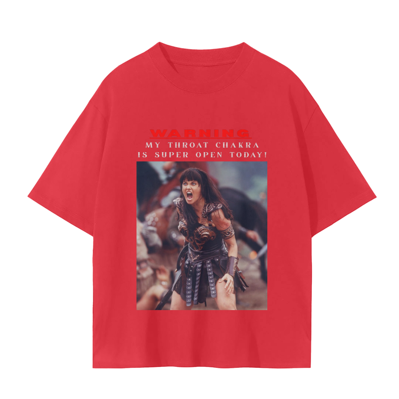'Xena' Unisex Basic Tee- White Print