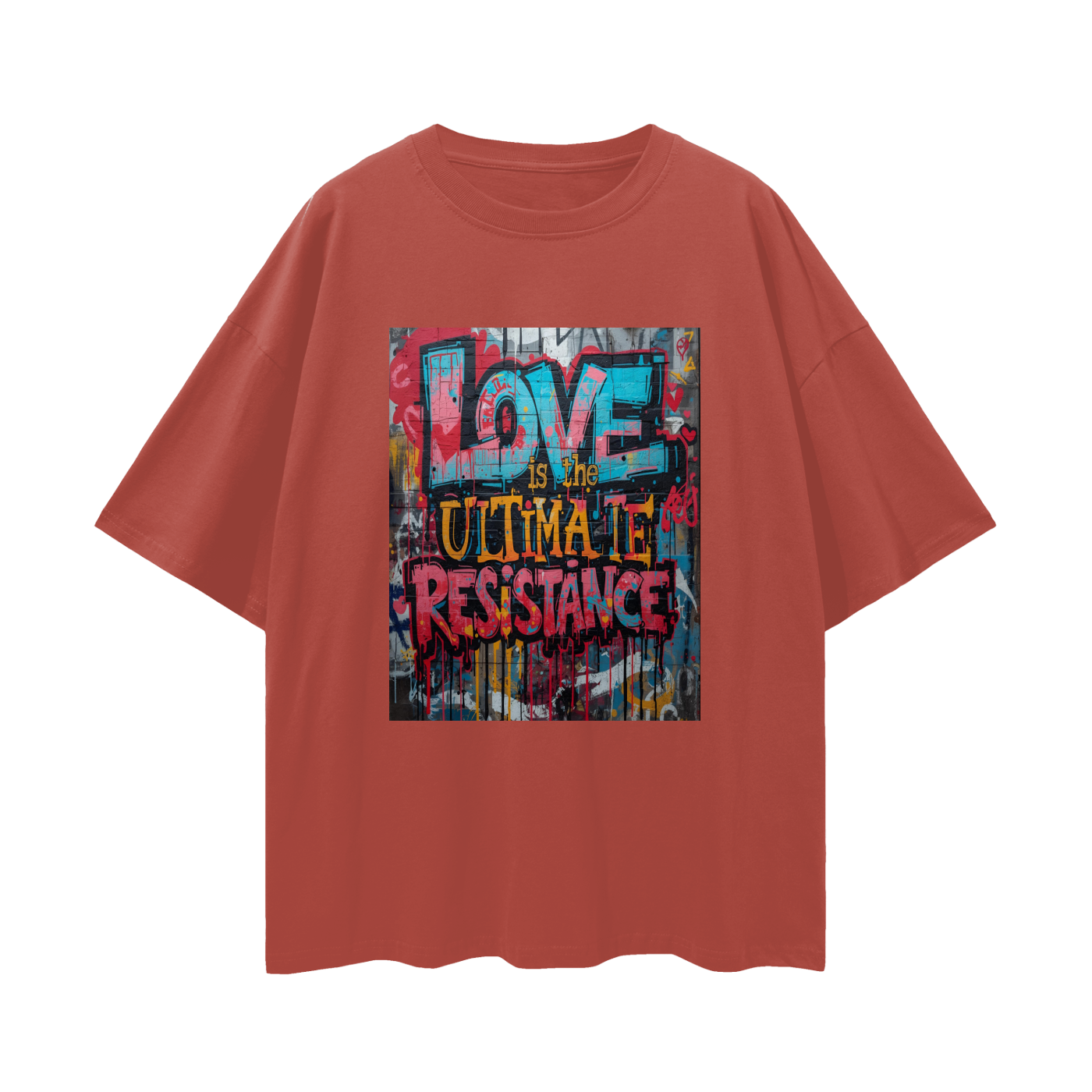 'Love Is The Ultimate Resistance' Unisex Loose Drop Shoulder Tee