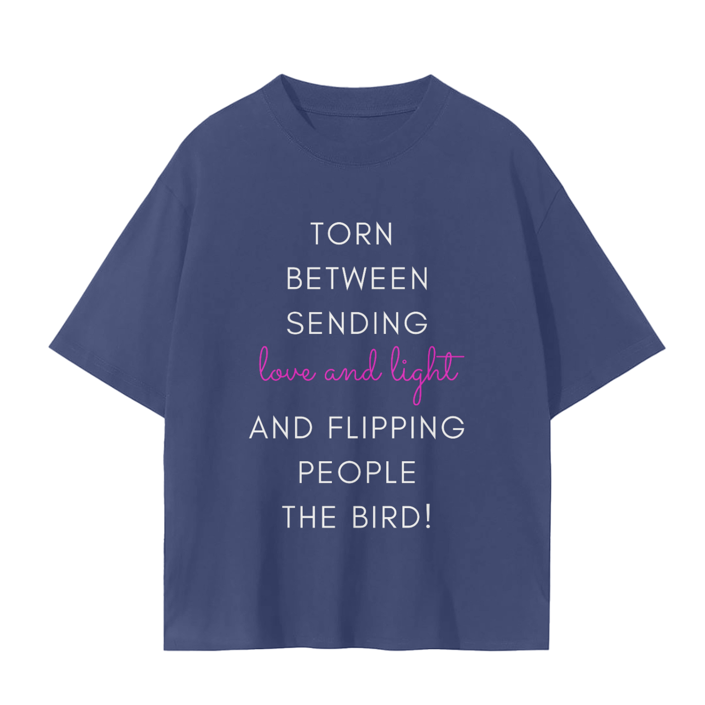 'Sending Love & Light' Unisex Basic Tee- White Print