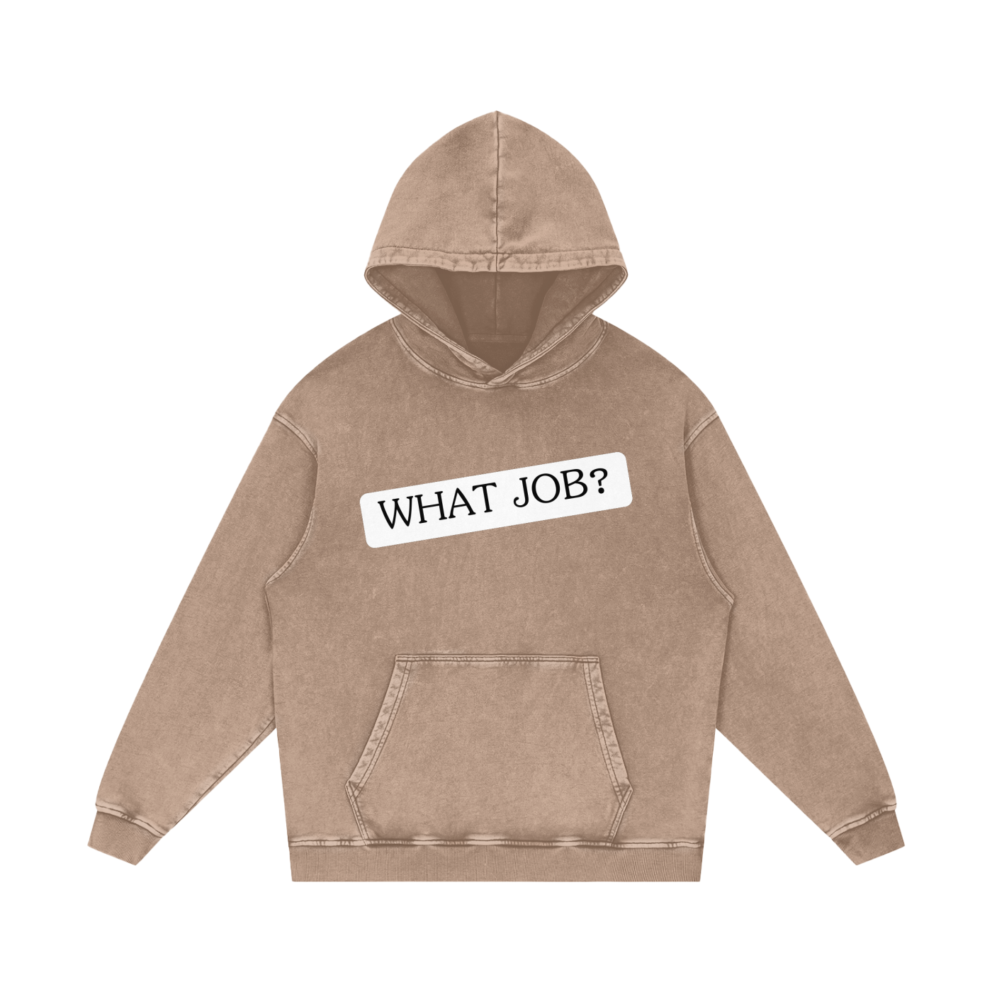 'What Job?' Acid Wash Oversized Hoodie