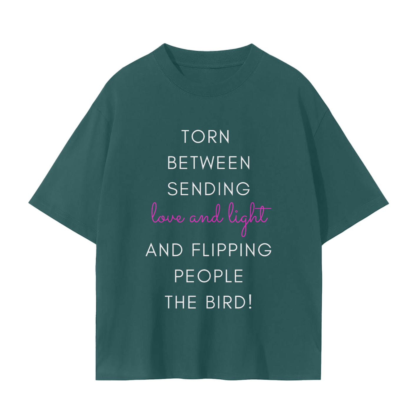 'Sending Love & Light' Unisex Basic Tee- White Print