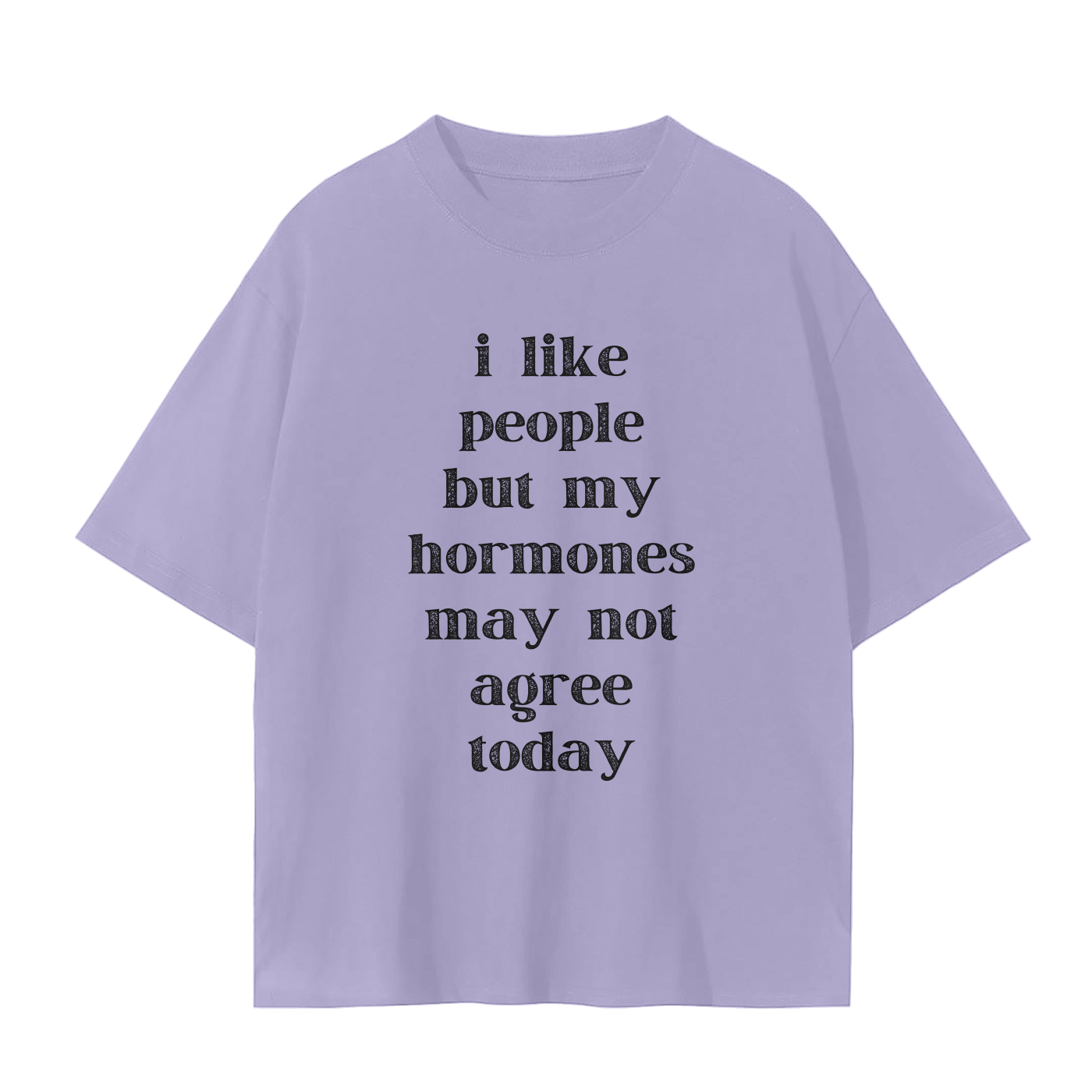 'Hormones...' Unisex Basic Tee- Black Print