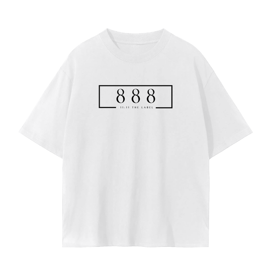 '888 Angel Number' Unisex Basic Tee- Black Print