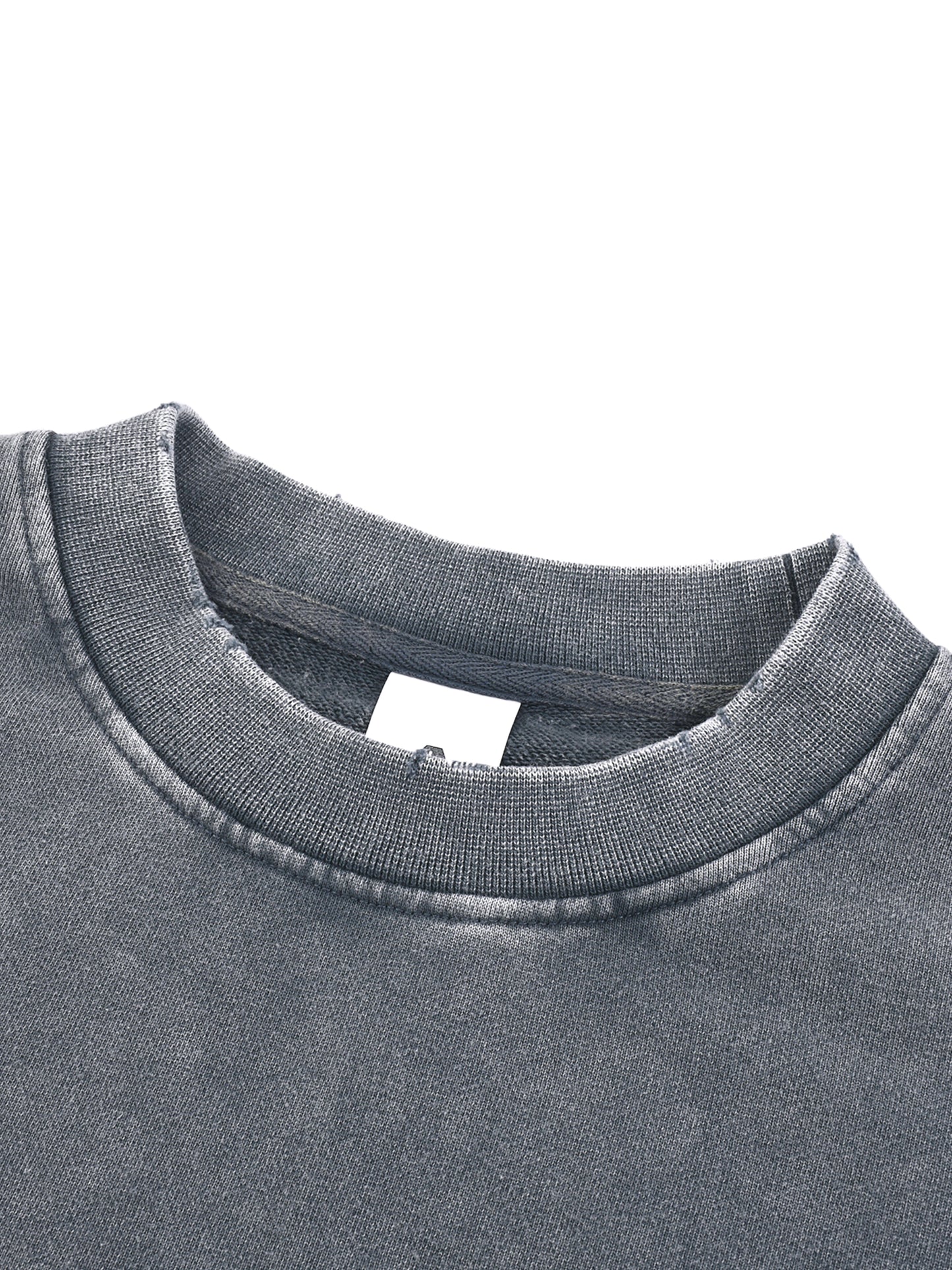 'I Like People About As Much...' Dark Snow Washed Cropped Sweatshirt