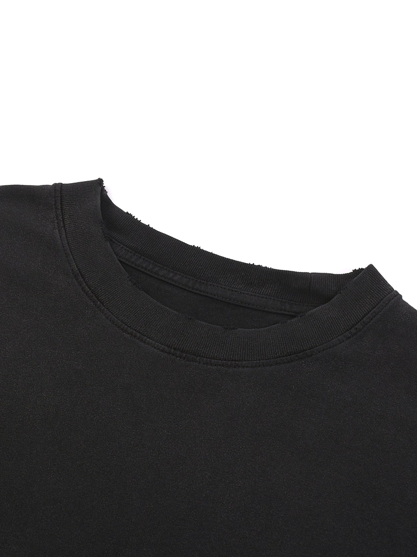 'I Like People About As Much...' Snow Washed Raw Edge Distressed Tee